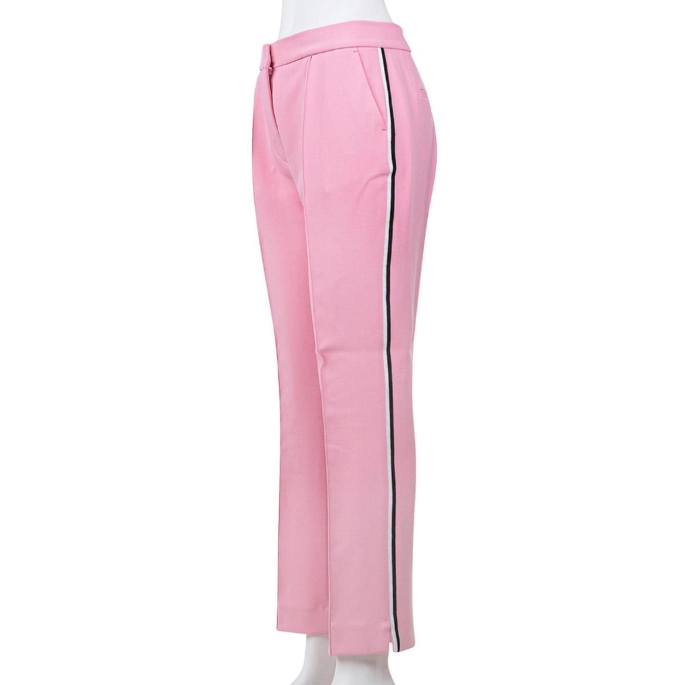 Victoria Beckham Trousers with Stripe Detail Pink Sz 8